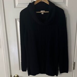 Nordstrom Black Cowl Neck Sweater size large.